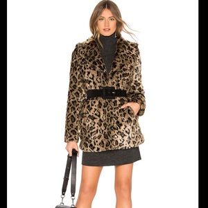 LOVERS+FRIENDS Mariana Faux Fur Coat Leopard SOFT